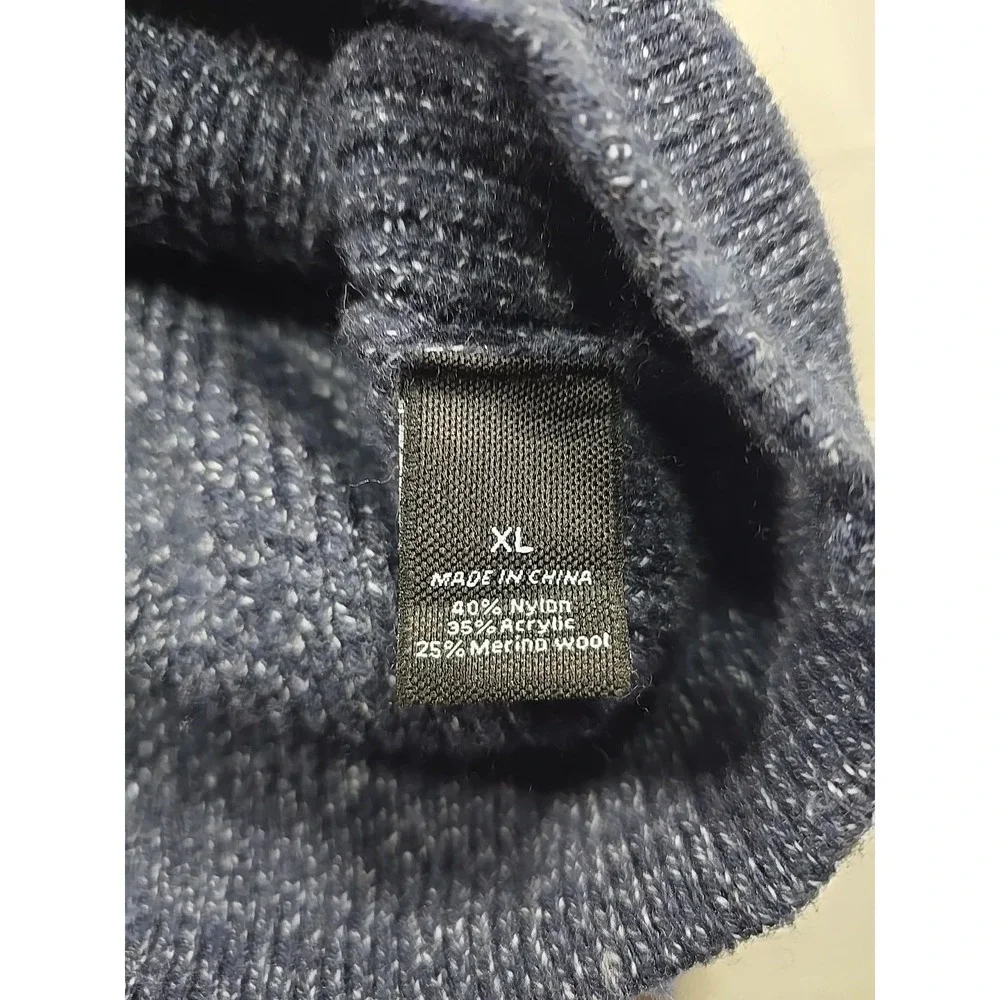 Marc Anthony Sweater Mens‎ XL Blue Shawl Collar Cardigan Nylon Merino Wool Blend